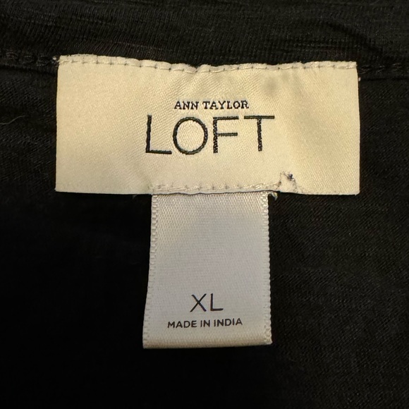 Ann Taylor LOFT T-Shirt Black Size XL - Picture 8 of 8